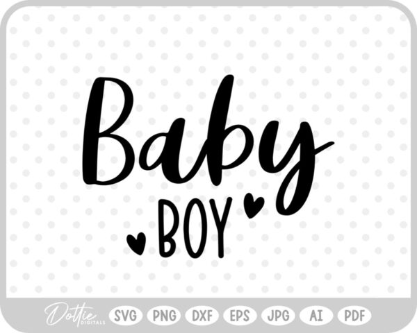 Baby Boy New Baby  SVG PNG DXF – Cricut Silhouette Cutting File