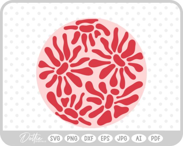 Boho Plant Flower Abstract SVG PNG DXF – Cricut Silhouette Cutting File