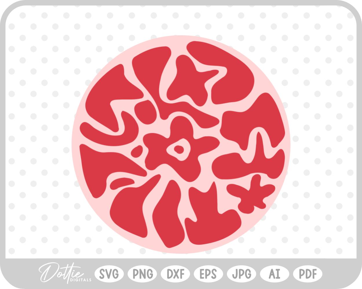 Boho Plant Flower Abstract SVG PNG DXF – Cricut Silhouette Cutting File