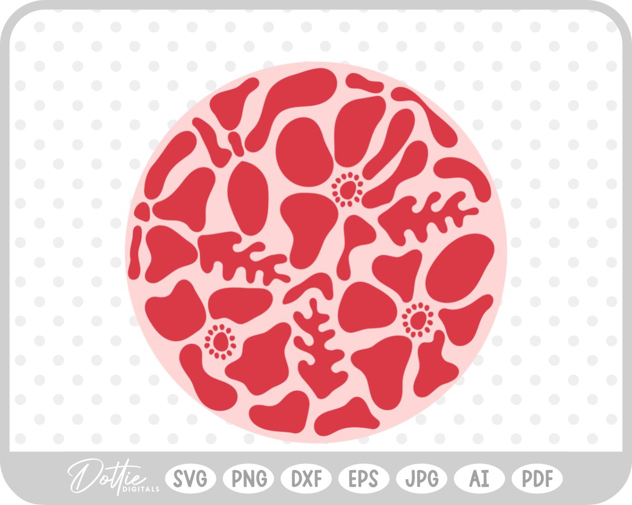 Boho Plant Flower Abstract SVG PNG DXF – Cricut Silhouette Cutting File