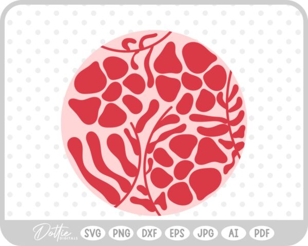 Boho Plant Flower Abstract SVG PNG DXF – Cricut Silhouette Cutting File