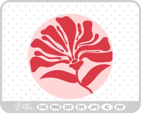 Boho Plant Flower Abstract SVG PNG DXF – Cricut Silhouette Cutting File