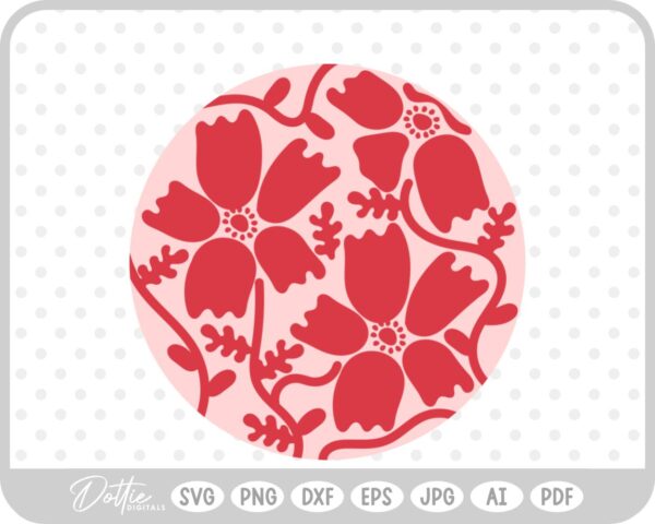 Boho Plant Flower Abstract SVG PNG DXF – Cricut Silhouette Cutting File