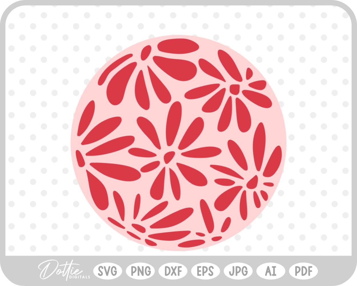 Boho Plant Flower Abstract SVG PNG DXF – Cricut Silhouette Cutting File