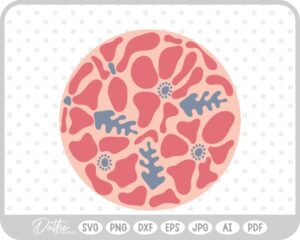 Boho Abstract Botanic Flower SVG PNG DXF – Cricut Silhouette Cutting File