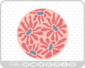 Boho Abstract Botanic Flower SVG PNG DXF – Cricut Silhouette Cutting File