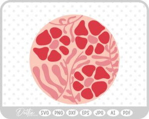 Boho Abstract Botanic Flower SVG PNG DXF – Cricut Silhouette Cutting File