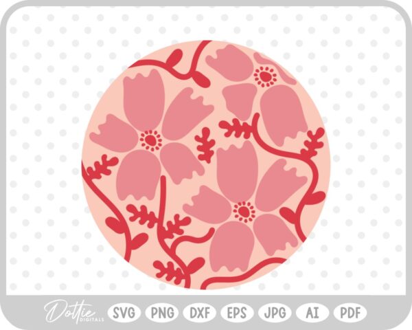Boho Abstract Botanic Flower SVG PNG DXF – Cricut Silhouette Cutting File