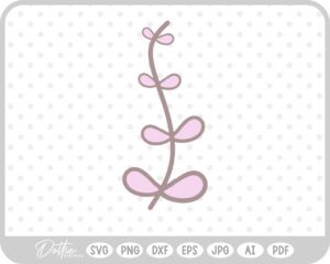 Botanical Hand Drawn Vine  SVG PNG DXF – Cricut Silhouette Cutting File