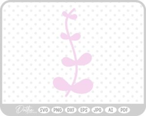 Botanic Leaf Vine Hand Drawn  SVG PNG DXF – Cricut Silhouette Cutting File