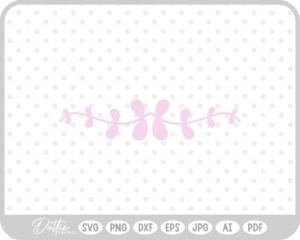 Botanical Leaf Line Vine SVG PNG DXF – Cricut Silhouette Cutting File