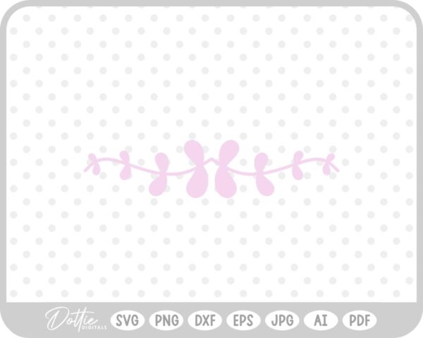 Botanical Leaf Line Vine SVG PNG DXF – Cricut Silhouette Cutting File
