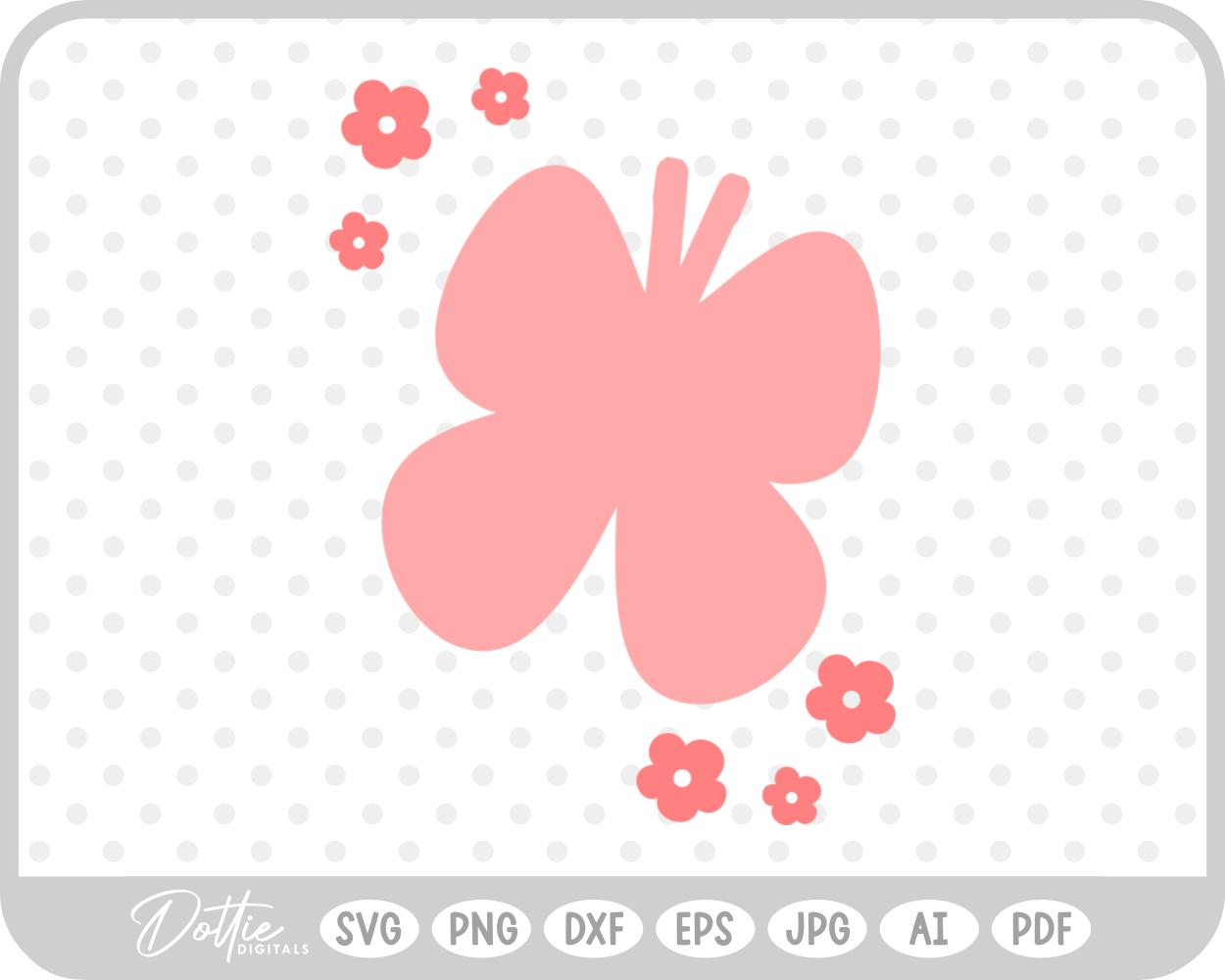Floral Butterfly Butterflies SVG PNG DXF – Cricut Silhouette Cutting File