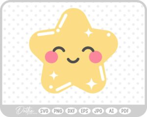 Shining Sparkle Star SVG PNG DXF – Cricut Silhouette Cutting File