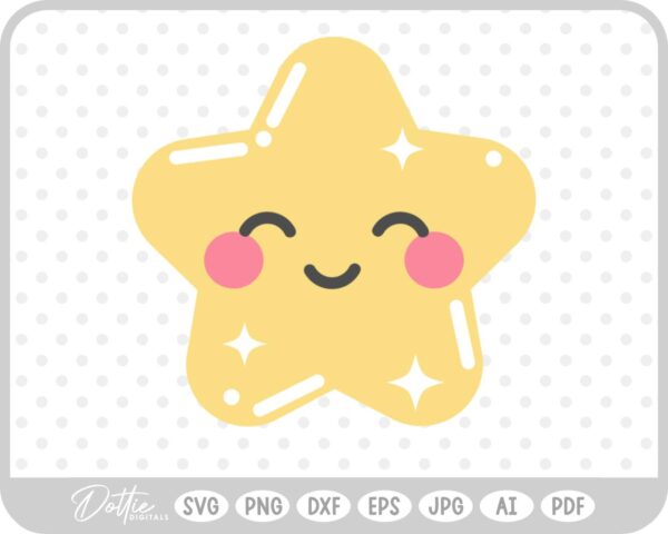 Shining Sparkle Star SVG PNG DXF – Cricut Silhouette Cutting File