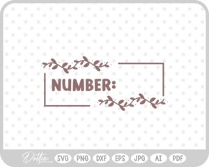 House Number Border Flower  SVG PNG DXF – Cricut Silhouette Cutting File