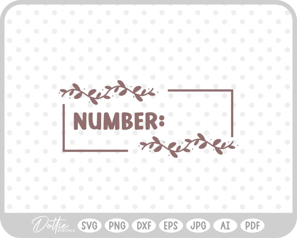 House Number Border Flower SVG PNG DXF – Cricut Silhouette Cutting File