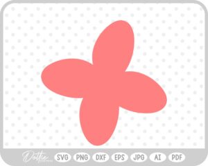 Flower Floral Pink Doodle SVG PNG DXF – Cricut Silhouette Cutting File