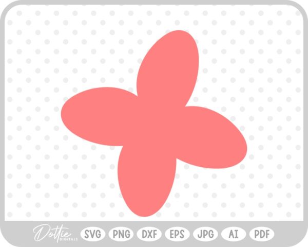 Flower Floral Pink Doodle SVG PNG DXF – Cricut Silhouette Cutting File