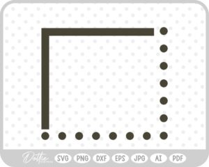 Square Border Dotted Line SVG PNG DXF – Cricut Silhouette Cutting File