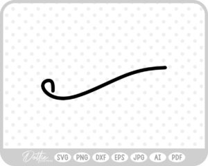 Under Line Curved Swirl SVG PNG DXF – Cricut Silhouette Cutting File