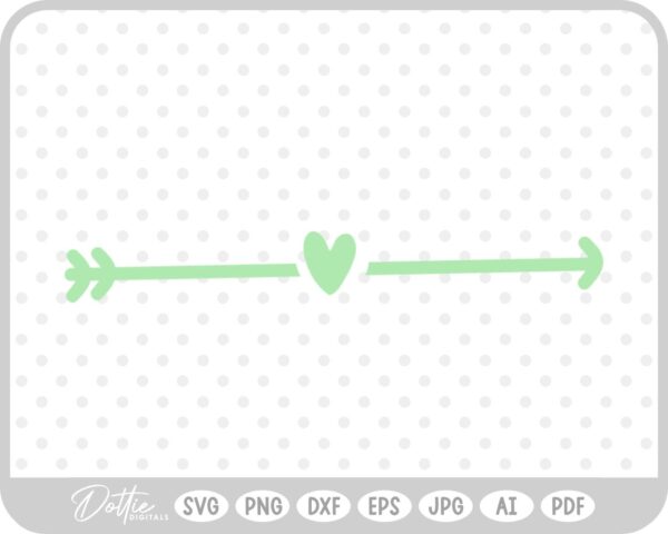 Simple Heart Arrow SVG PNG DXF – Cricut Silhouette Cutting File