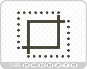 Double Square Border Dotted SVG PNG DXF – Cricut Silhouette Cutting File