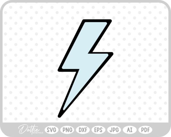 Lightning Bolt SVG PNG DXF – Cricut Silhouette Cutting File