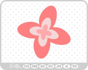 Layered Flower Petal Pink SVG PNG DXF – Cricut Silhouette Cutting File