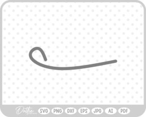 Line Curved Swirl SVG PNG DXF – Cricut Silhouette Cutting File