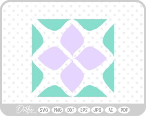 Flower Tile SVG PNG DXF – Cricut Silhouette Cutting File