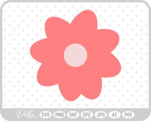 Flower Summer Pink Floral  SVG PNG DXF – Cricut Silhouette Cutting File