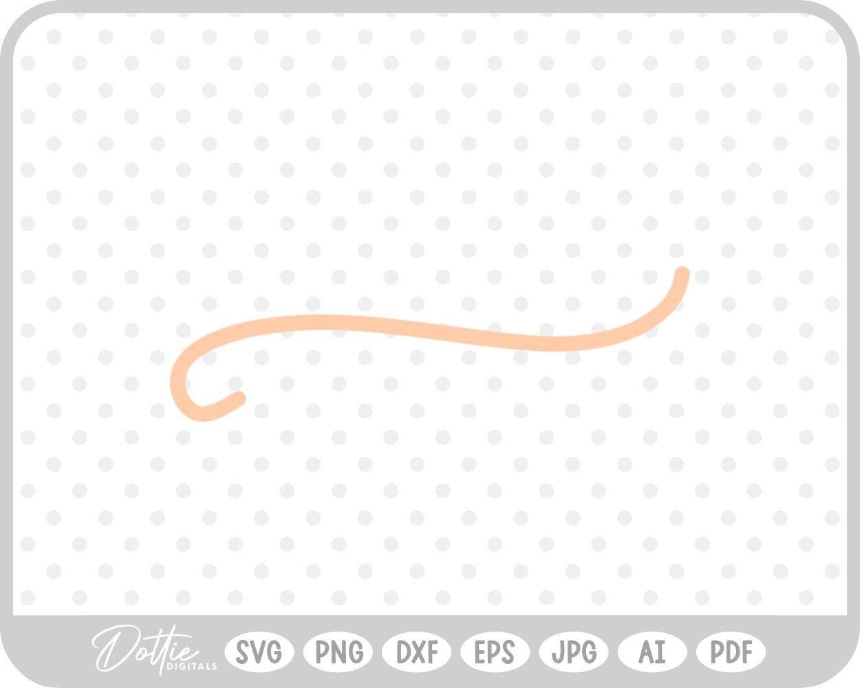 Swirly Line SVG PNG DXF – Cricut Silhouette Cutting File