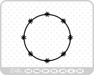 Circle of Stars SVG PNG DXF – Cricut Silhouette Cutting File
