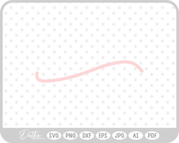 Swirly Curved Underline SVG PNG DXF – Cricut Silhouette Cutting File
