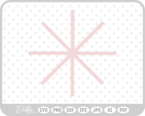 Cross Star Pink Sparkle SVG PNG DXF – Cricut Silhouette Cutting File
