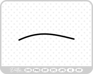 Curved Black Line SVG PNG DXF – Cricut Silhouette Cutting File