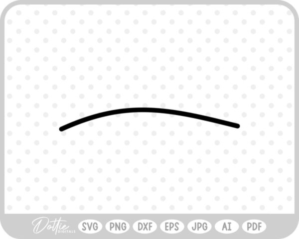 Curved Black Line SVG PNG DXF – Cricut Silhouette Cutting File