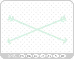 Crossed Over Arrows  SVG PNG DXF – Cricut Silhouette Cutting File