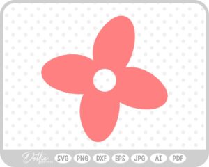 Pink Flower Floral  SVG PNG DXF – Cricut Silhouette Cutting File