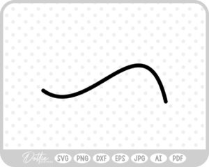 Black Underline Swirl SVG PNG DXF – Cricut Silhouette Cutting File