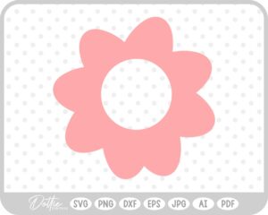 Flower Pink Summer Petal SVG PNG DXF – Cricut Silhouette Cutting File