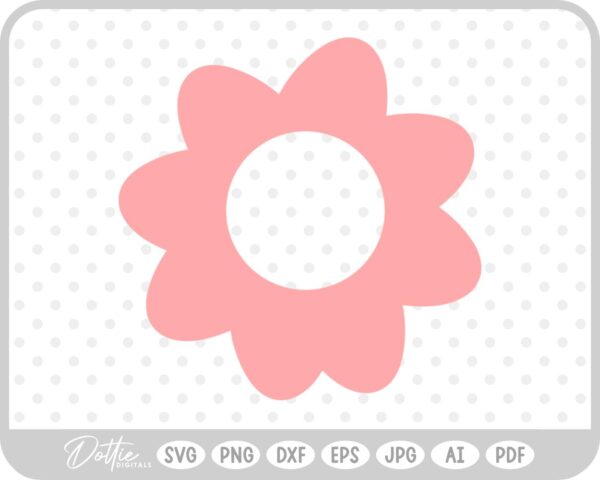 Flower Pink Summer Petal SVG PNG DXF – Cricut Silhouette Cutting File