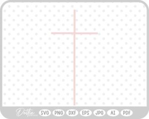 Slim Cross God Jesus SVG PNG DXF – Cricut Silhouette Cutting File