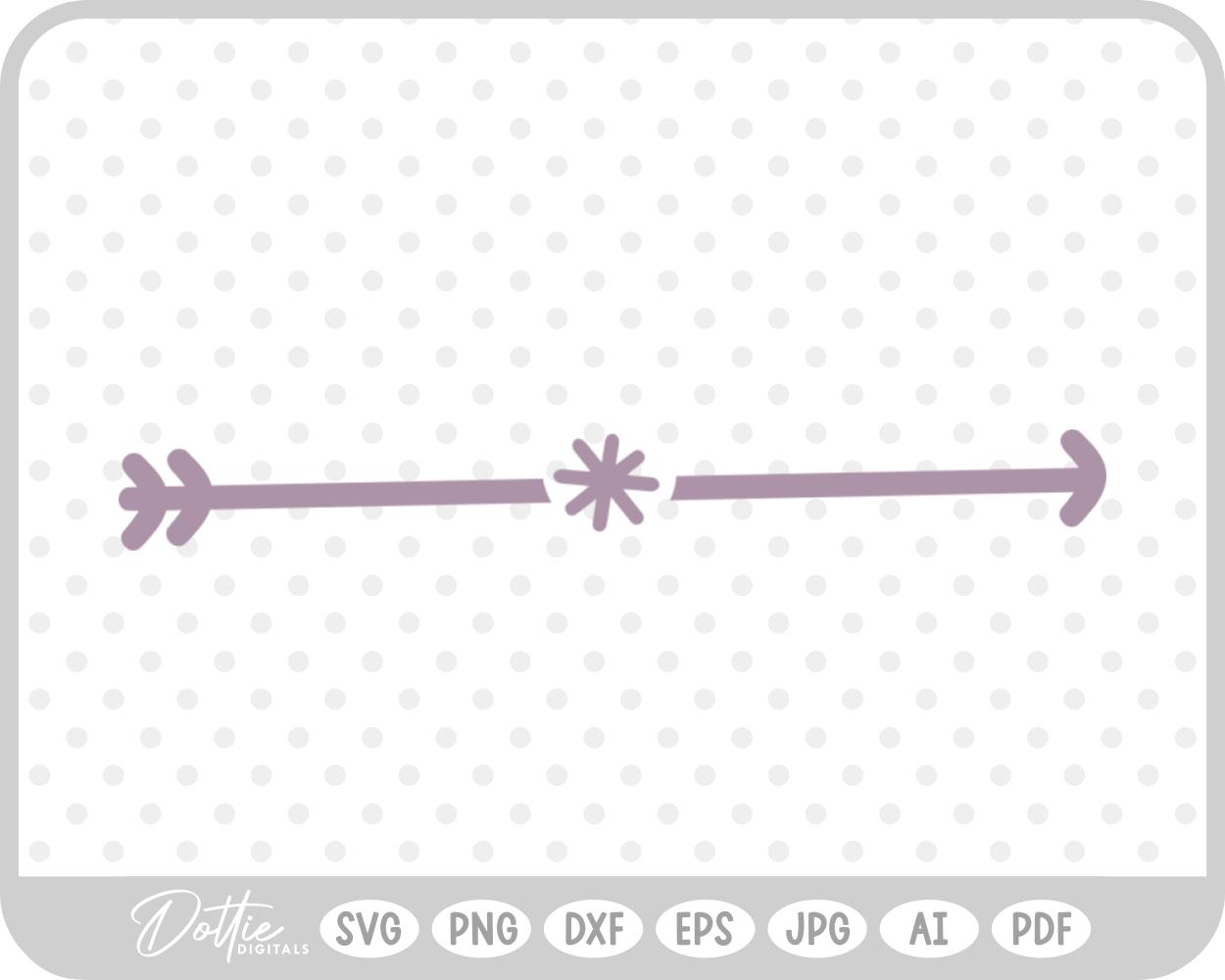 Sparkle Star Arrow SVG PNG DXF – Cricut Silhouette Cutting File