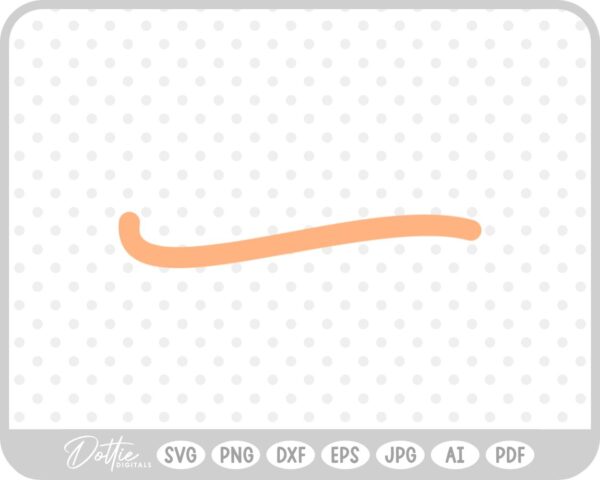 Flicked Under Line Doodle SVG PNG DXF – Cricut Silhouette Cutting File