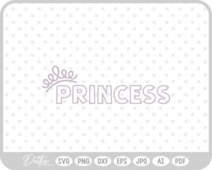 Princess Crown Pretty SVG PNG DXF – Cricut Silhouette Cutting File