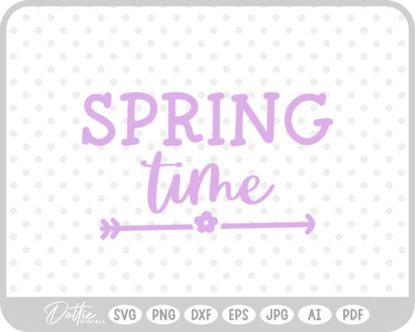 Spring Time Flower Arrow SVG PNG DXF – Cricut Silhouette Cutting File