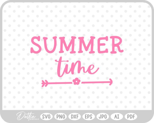 Summer Time Arrow Flower SVG PNG DXF – Cricut Silhouette Cutting File