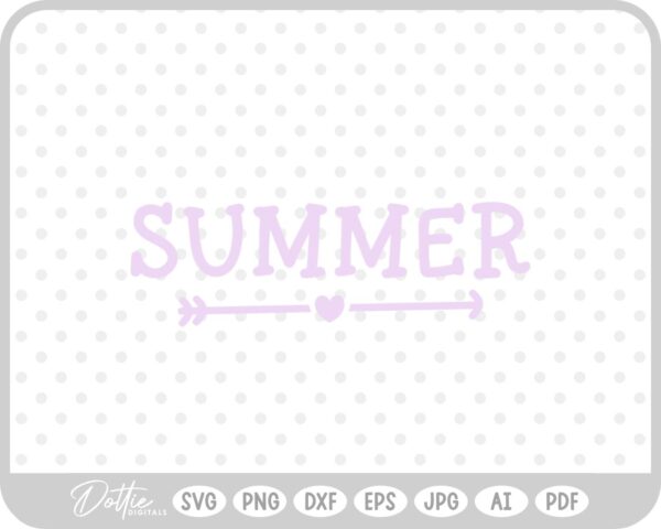 Summer Doodle Arrow SVG PNG DXF – Cricut Silhouette Cutting File